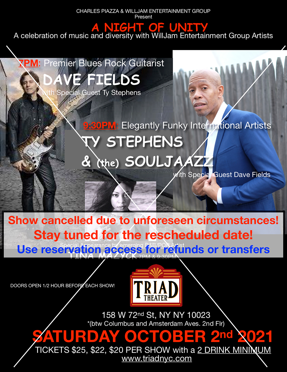 Cancelled: Ty Stephens & (the) SoulJaazz with special guest Dave Fields